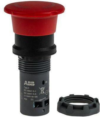 Produktbild Thomas & Betts CE4T Series Twist Release Emergency Stop Push Button, Panel Mount, 22.5mm Cutout, 2NC, IP66, IP67
