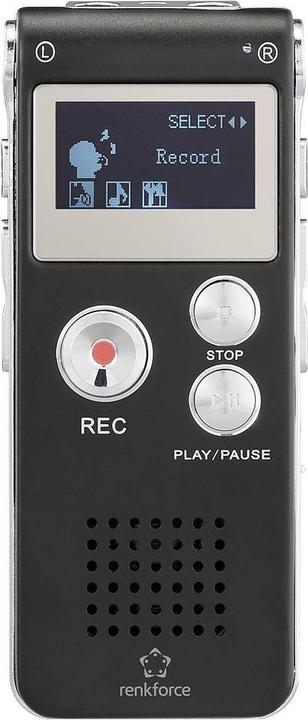 Produktbild Renkforce RF-DVR-L169 Digitales Diktiergerät Aufzeichnungsdauer (max.) 40 h Schw (8 GB)