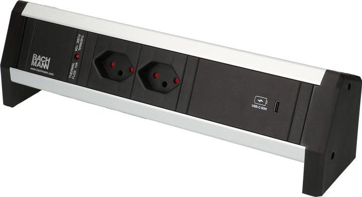 Image du produit Bachmann Multiprise de table DESK 1, 2x T13, 1x USB C (2 x, USB-C, USB-A, Type 13)