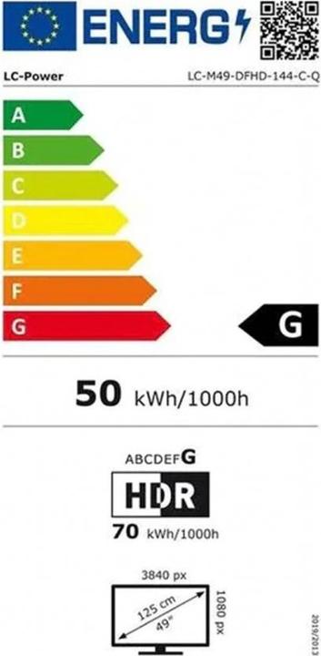 Energie-Label LC-Power LC-M49-DFHD-144-C-Q (3840 x 1080 Pixel, 49")