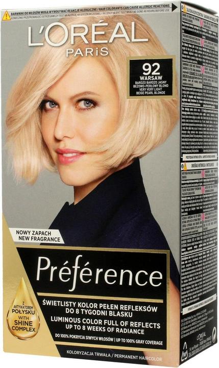 Image du produit L'Oréal Paris LOR PREFERENCE FERIA 92 Bardzo Jasny Blond& (92 Blonde très légère)