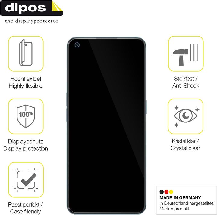 Produktbild Dipos Displayschutzfolie Full-Cover 3D (2 Stück, Realme 9 Pro Plus)