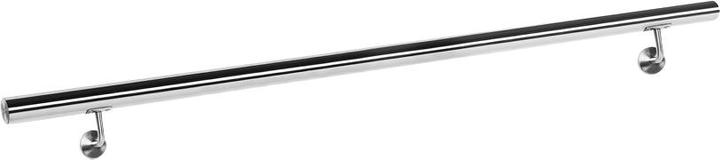 Wiltec Handlaufset Wandhalter Handlauf 120cm Halter Treppe Haltegriff Edelstahl V2A (V2A-Stahl)