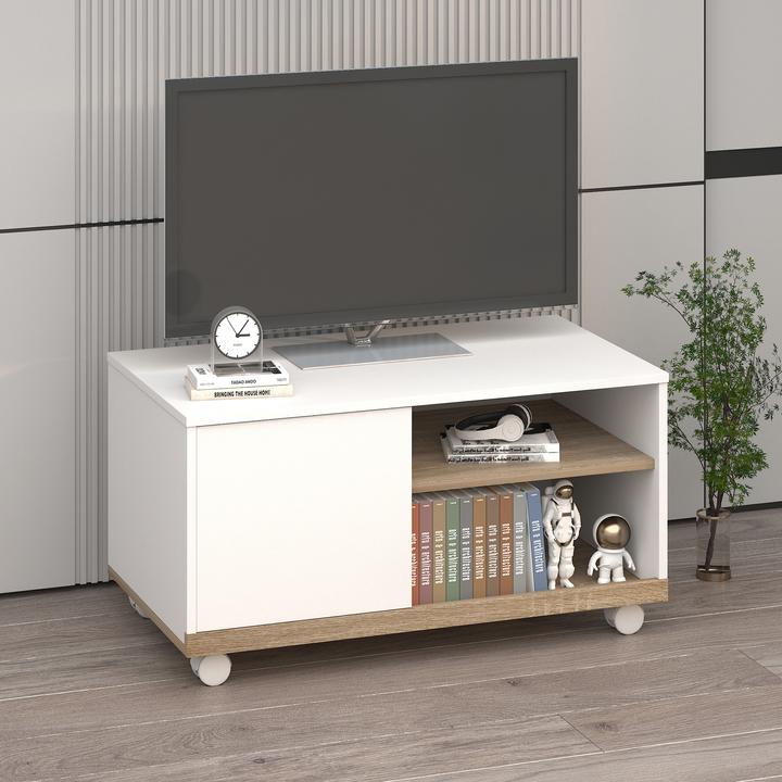 Produktbild Homcom TV-Schrank mit Rollen (80 x 45 x 39.5 cm)