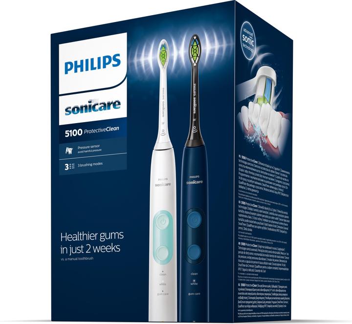 Image du produit Philips Sonicare Pack de deux ProtectiveClean 5100 (Brosse à dents sonique)