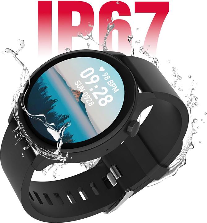 Actual product image Maxlife smartwatch MXSW-120 black matte
