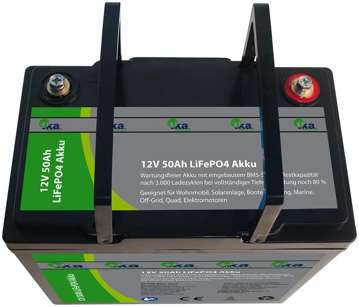 Produktbild TKA LiFePO4-Akku, 12 V, 50 Ah / 640 Wh (12.80 V, 50 Ah)