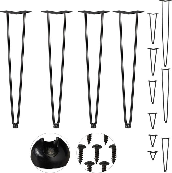 Produktbild Relaxdays Hairpin Tischbein 4er Set