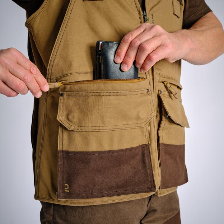 Produktbild Solognac Jagdweste 500 Renfort viele Taschen braun (3XL)