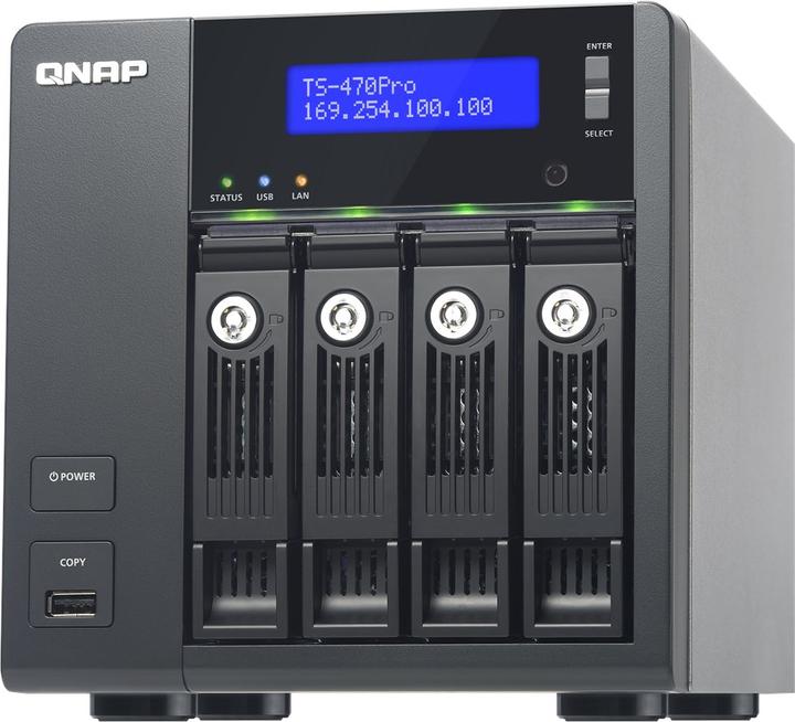 Produktbild QNAP TS-470 Pro - 24TB (4x6TB WD Red) (SP3, 3.20 GHz, 48 -Core)