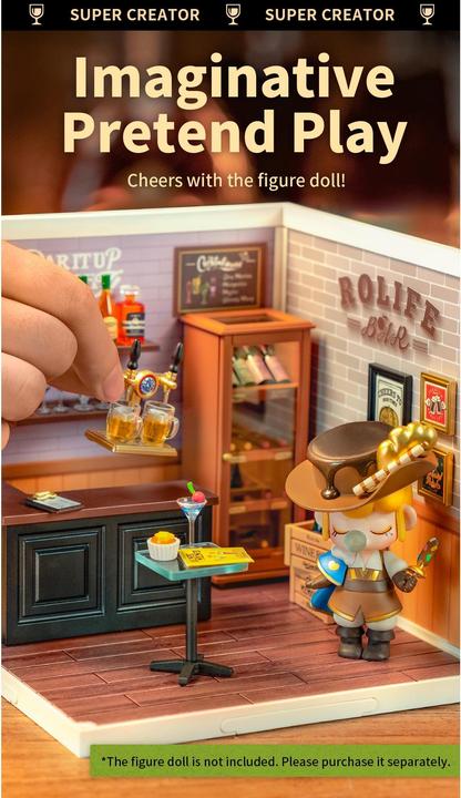 Actual product image Robotime Leisurely Cheers Bar