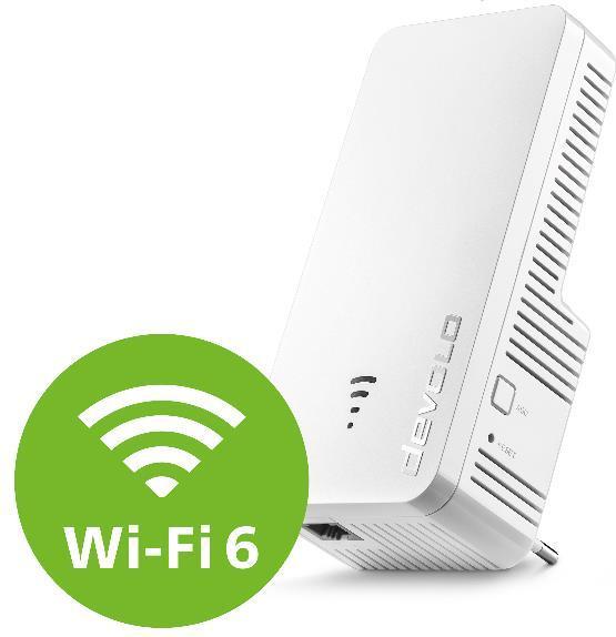 Actual product image Devolo WiFi 6 Repeater 3000, WiFi Repeater -up to 3,000 Mbit/s, WiFi Mesh 6, WLAN amplifier, 1x Gi