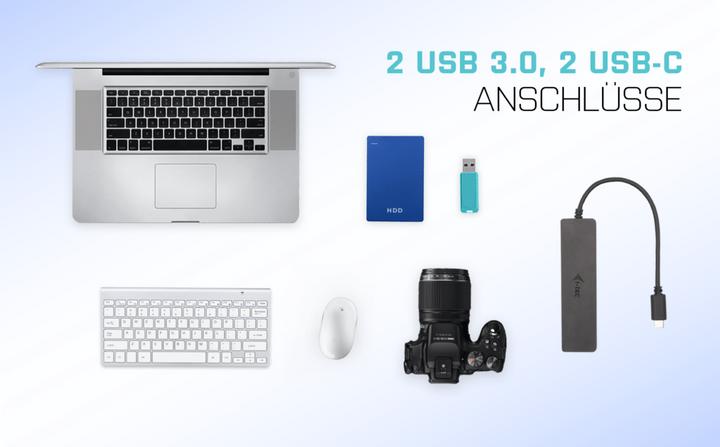 Immagine prodotto i-tec Hub USB-C in metallo (USB-C, 4 Porti)