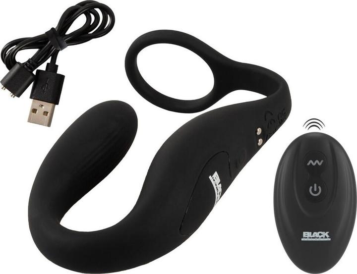 Produktbild Black Velvets Cock ring with RC butt plug (2.60 cm)
