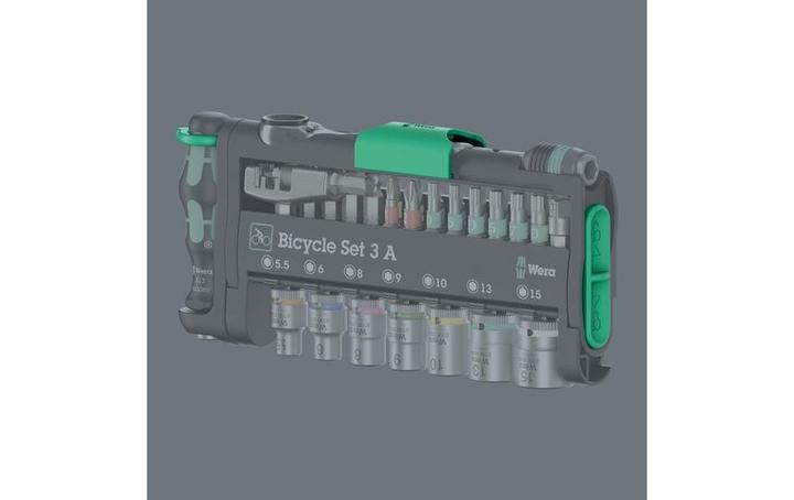 Produktbild Wera Bicycle Set 3 A (TX30x25, TX15x25, PH2X 25mm, TX10x25, 851/1 Z PH: 1 x PH 1x25, 4.0x25, TORX25X25, T27x25mm, TX20x25)
