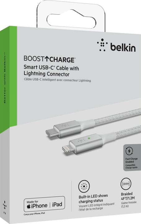 Actual product image Belkin USB charging cable Boost Charge LED USB-C - Lightning 1.2 m (1.20 m, USB 3.2 Gen 1)