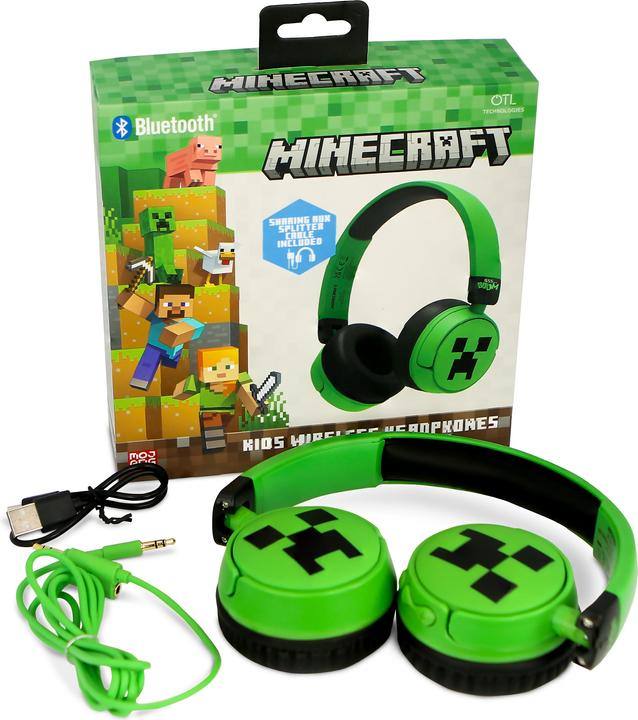 Image du produit NoName Casque Bluetooth avec contrôle parental - Minecraft Green