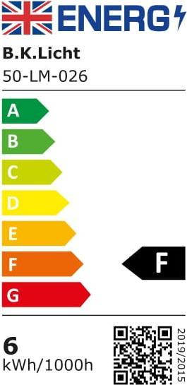 Energie-Label B.K.Licht WIFI LED Leuchtmittel, E14/5,5W/470lm (E14, 5.50 W, 470 lm, 1 x, F)