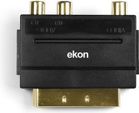 Actual product image Ekon Scart — 3x Cinch (RCA) (0.58 m, Scart)