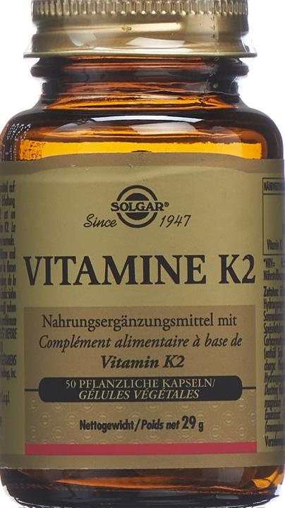 Produktbild Solgar Vitamine K2 (neu) Kaps (50 Stück, Kapseln, 138 g)