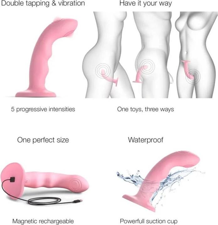 Actual product image Strap-on-me Tapping Dildo Wave