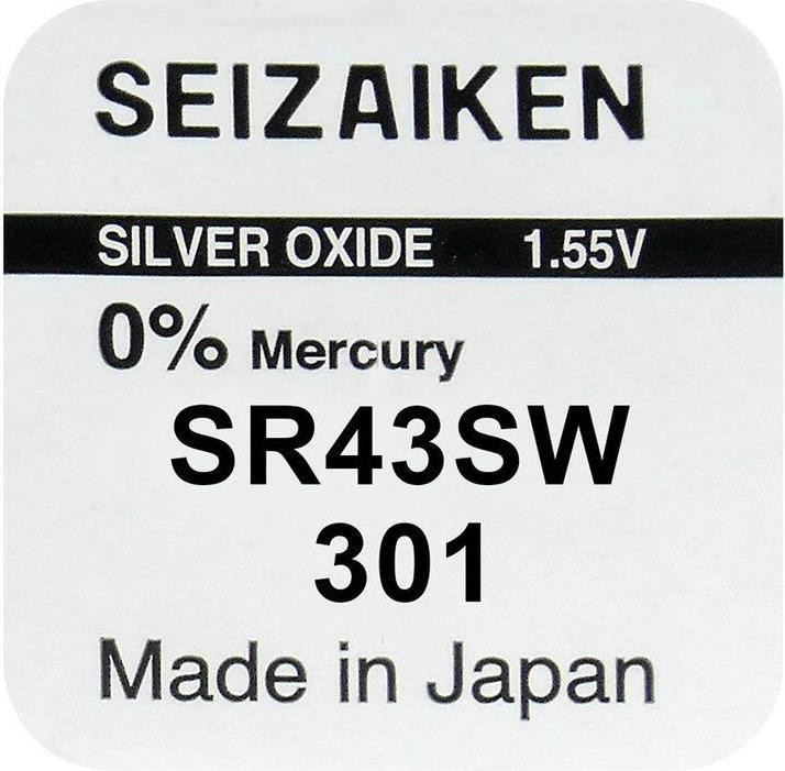 Image du produit Seiko 301 / SR43SW - 10 piles boutons (10 pcs, 120 mAh)