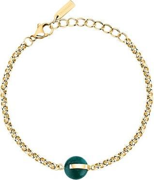 Trussardi Vergoldetes Damenarmband mit Achat T-Runde Tjayf08