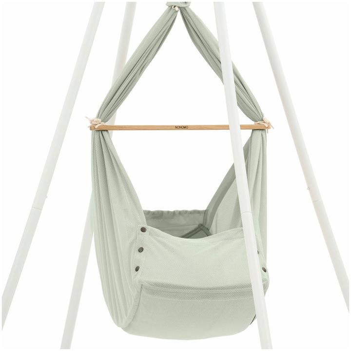Actual product image Nonomo Federwiege mit Move anthrazit und Tipi weiss