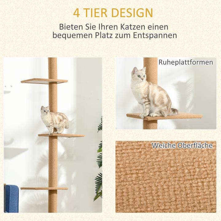 Produktbild PawHut Kratzbaum (228 cm, Braun)