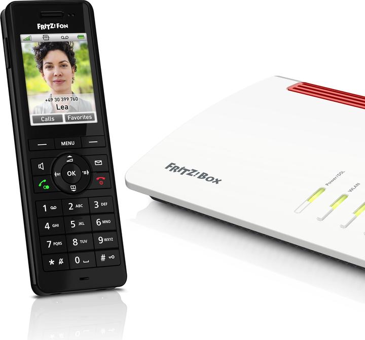 Image du produit AVM FRITZ!Fon 20003009, Téléphone DECT, Combiné sans fil, Haut-parleur, 100 entrées, Identification de l