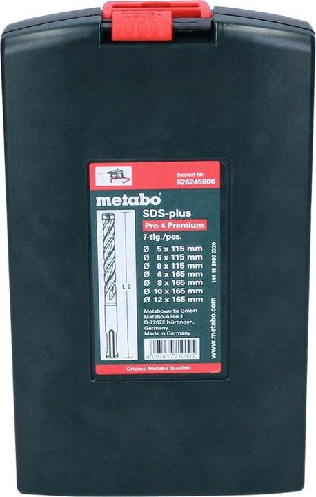 Image du produit Metabo SDS-plus Pro 4 (5 mm, 6 mm, 8 mm, 10 mm, 12 mm)