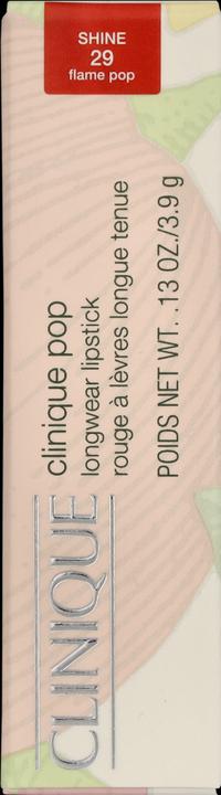 Produktbild Clinique Pop Longwear Lipstick Shine Rev it up Coral (Flame Pop)