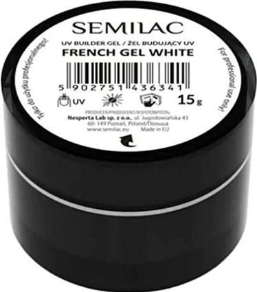 Semilac French White Nail Builder für harte, starke Nägel & Verlängern von Gel