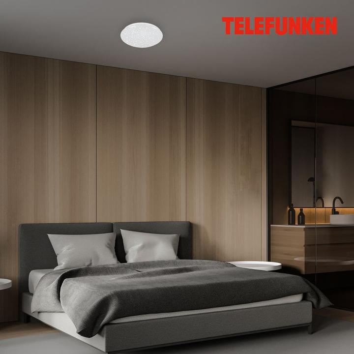 Produktbild Telefunken LED Sensor Deckenleuchte Sternenhimmel 12W 1200 lm 4000 K neutralweiss HxØ 95/280 mm weiss (1200 lm)