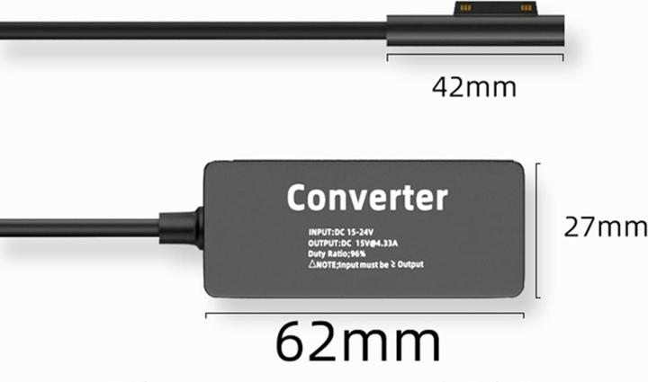Produktbild PowerGuard DC Barrel 5.5 x 2.1 mm auf Microsoft Surface Ladegerät Netzteil Adapter