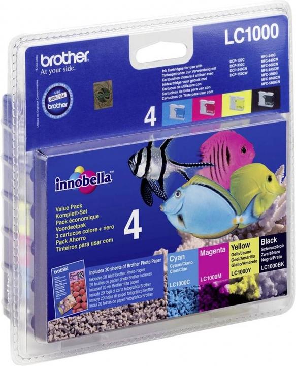 Produktbild Brother LC1000VALBP Value Pack (M, BK, C, Y)