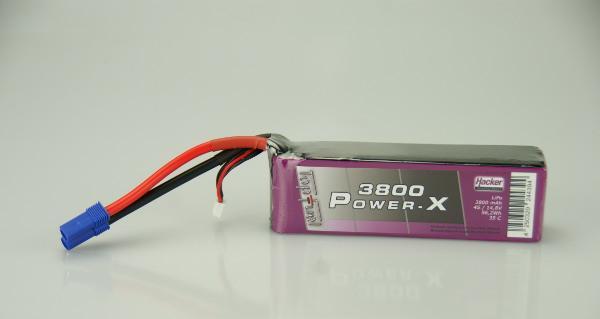 Actual product image Hacker TopFuel LiPo Battery 14.8V 3800mAh 35C (14.40 V, 3800 mAh)
