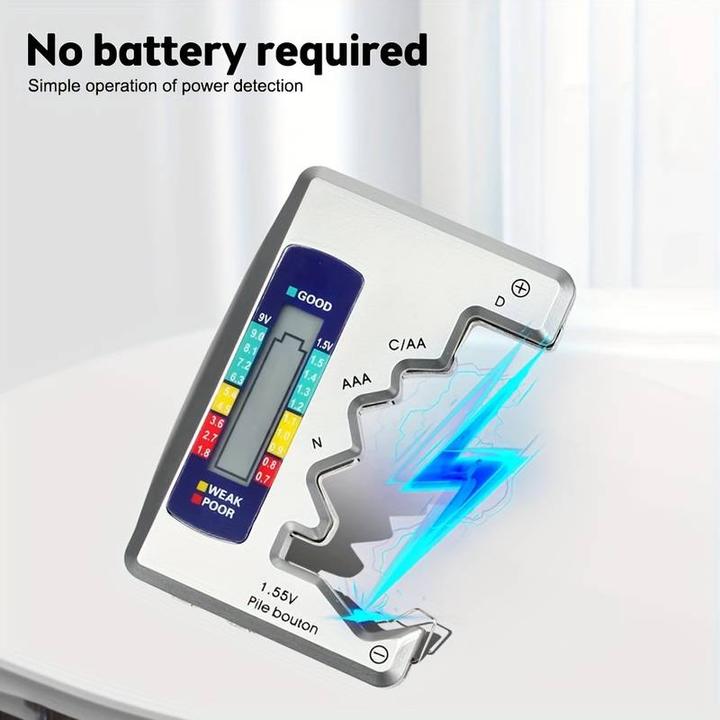 Immagine prodotto PhoneLook Tester universale intelligente per batterie con indicatore di carica della batteria a LED integrato