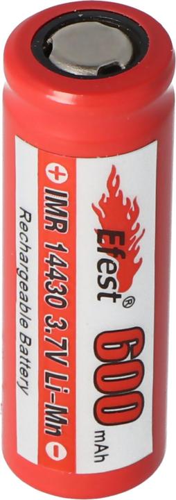 Produktbild Efest Akku IMR 14430 (Pluspol flach) (1 Stk., 14430, 600 mAh)