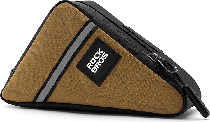 Actual product image Rockbros Triangle Bike Frame Bag 0.3l - Brown (0.30 l, Frame bag)
