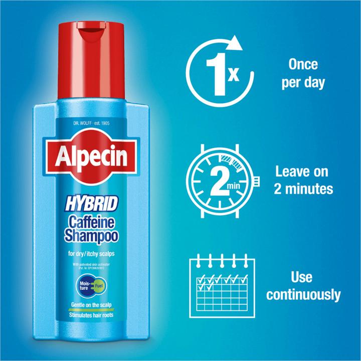 Image du produit Alpecin Shampooing hybride à la caféine (250 ml, Shampoing liquide)