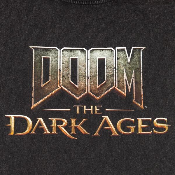 Actual product image Dpi Merchandising DOOM: The Dark Ages T-Shirt Washed Out ""Logo"" Black (M)