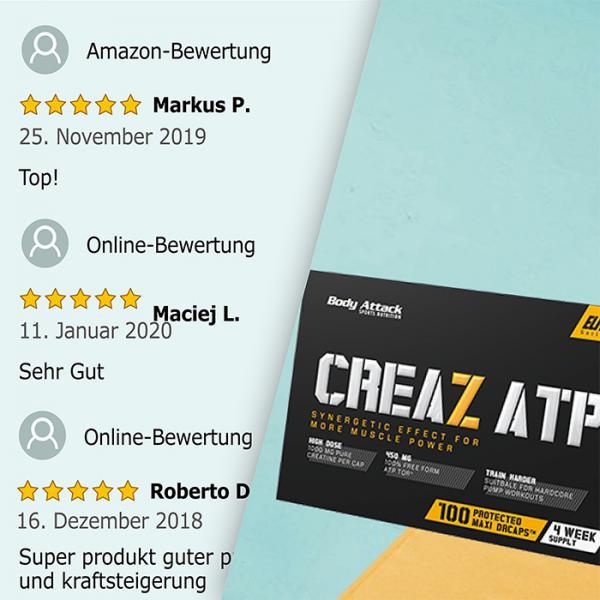 Actual product image Body Attack CREAZ ATP (100 Caps) (100 Piece, Capsules)