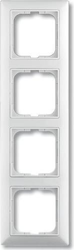 ABB basic55 Rahmen, mattweiss, 4 Module