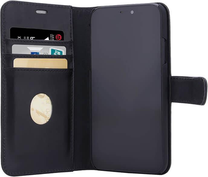 Produktbild Radicover Radiationprotected Mobilewallet Leather iPhone 12 PRO Max Exclusive 2in1 Magnetcover- Black (Apple iPhone 12 Pro Max)
