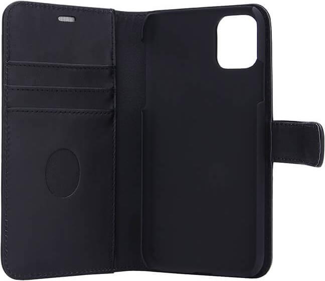 Produktbild Radicover Radiationprotected Mobilewallet Leather iPhone 12 PRO Max Exclusive 2in1 Magnetcover- Black (Apple iPhone 12 Pro Max)