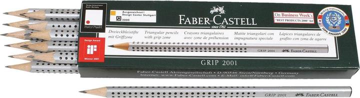 CASTELL GRIP 2001 B potloden B zilver 12 st. (2 mm, B, 12 x)