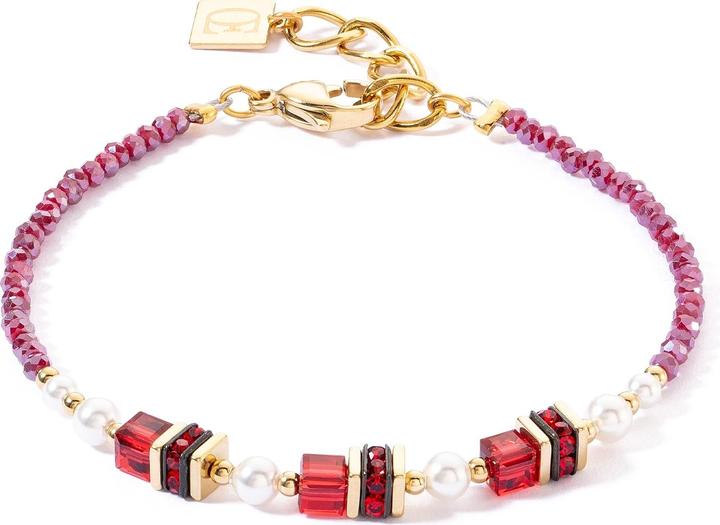 Coeur de Lion Armband Rot (21 cm, Edelstahl)