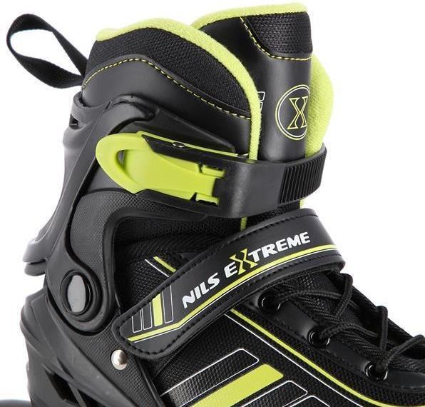 Produktbild Nils EXTREME NH18191 2IN1 INLINE SKATES BLACK/LIME SIZE. M (34-38) WITH INTERCHANGEABLE HOCKEY SKATE (34, 35, 36, 37, 38)