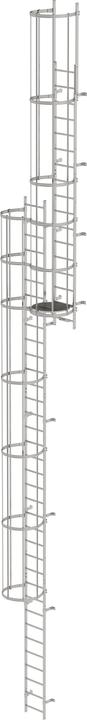 Munk Multi-step ladder with back protection (construction) stainless steel 13.80m (Multi-purpose ladder, 1380 cm)